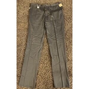 $395 PT TORINO Mens US37 Slim Fit Silkochino Pants Gray Cotton-Silk Unhemmed New